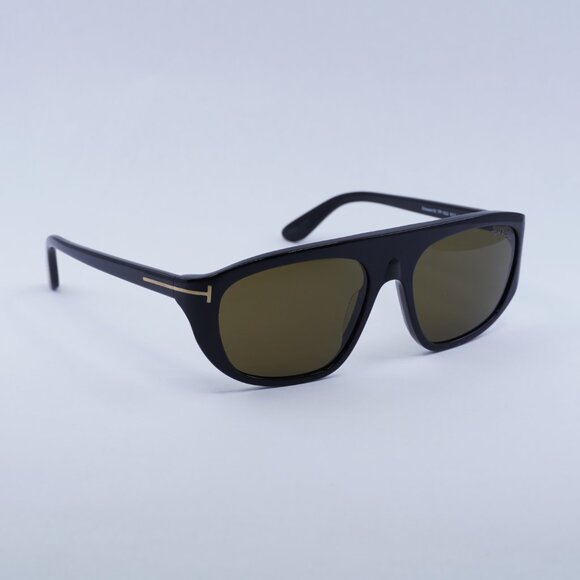 🕶️ New Tom Ford Edward02 FT1002 01J Sunglasses - Black Frame, Roviex Lenses - Picture 6 of 11